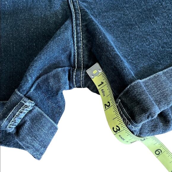 VTG Guess High Rise Boyfriend SHORTS Womens 27 Black Denim Y2K 90s Button Down - Picture 3 of 7